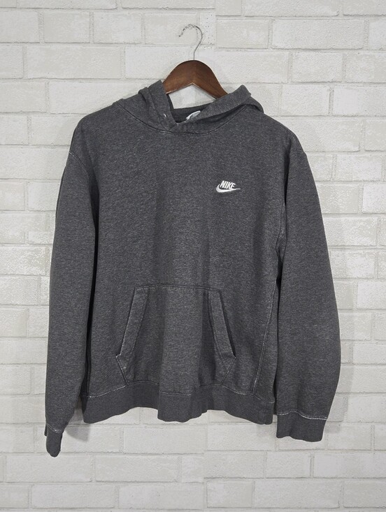 Nike Tops - NIKE plain gray hooded sweatshirt